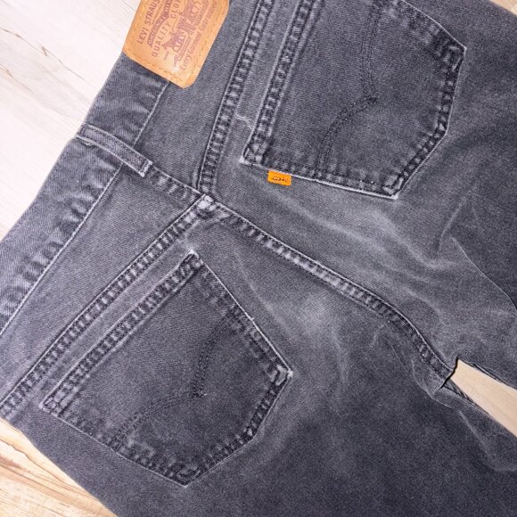 Vintage Levi Strauss Orange Tab Black Wash Mom Jeans 33 x 30 - Picture 3 of 7